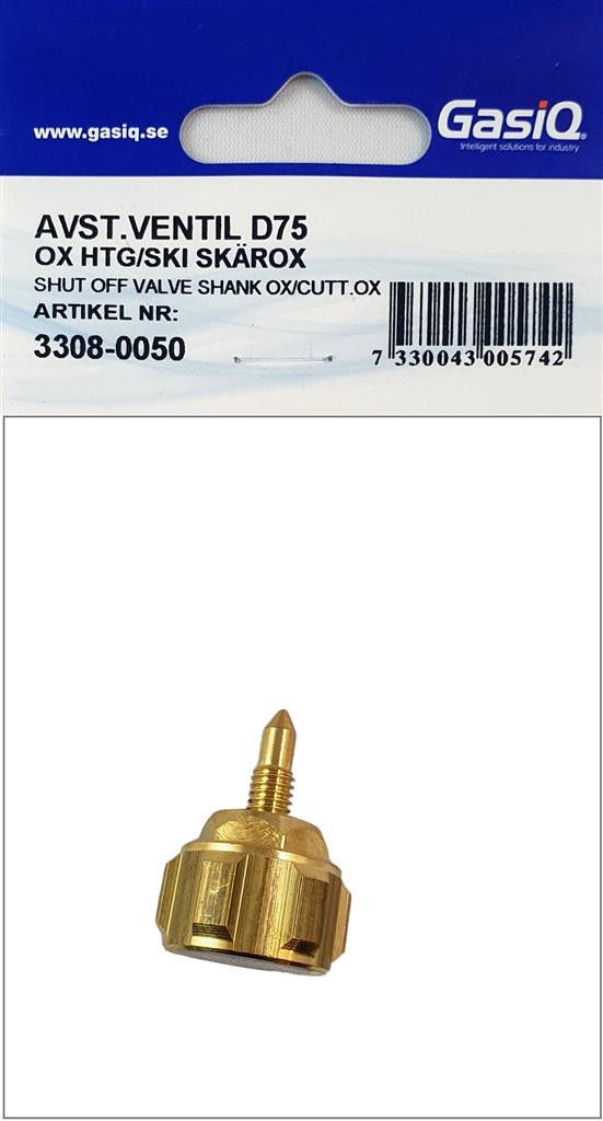 SHUT OFF VALVE D75 SHANK OX / CUTT.OX