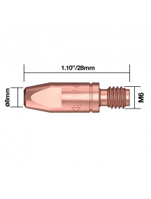 Vooluotsik M6x28 1.2mm CuCrZr B2505-12